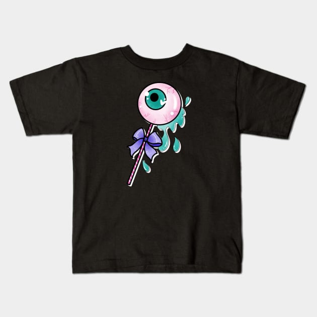 Creepy cute eye candy Kids T-Shirt by Tex doodles 